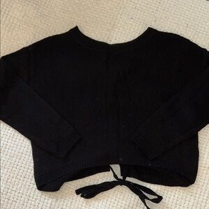 Fashion Nova Black Tie-Back Sweater